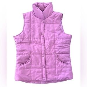 Izod Womens Pink Puffer Vest Barbiecore Size M